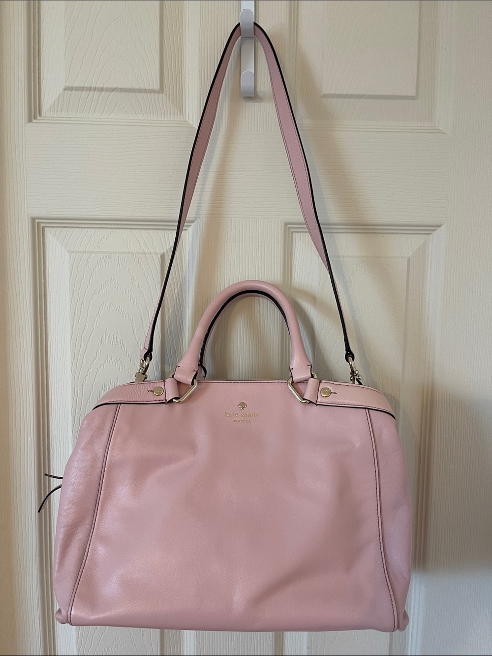 Kate Spade Blush Pink Leather Satchel w  Shoulder Strap Hamilton Heights Sloane
